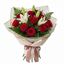 Букет цветов из:  Лилии и Розы в Озерном