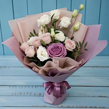 Букет цветов из:  Розы и Лизиантусы в Озерном