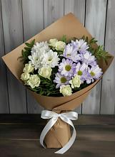 Букет цветов из:  Хризантемы и Розы в Озерном