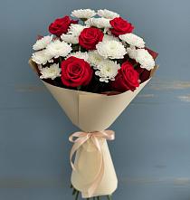 Букет цветов из:  Розы и Хризантемы в Озерном
