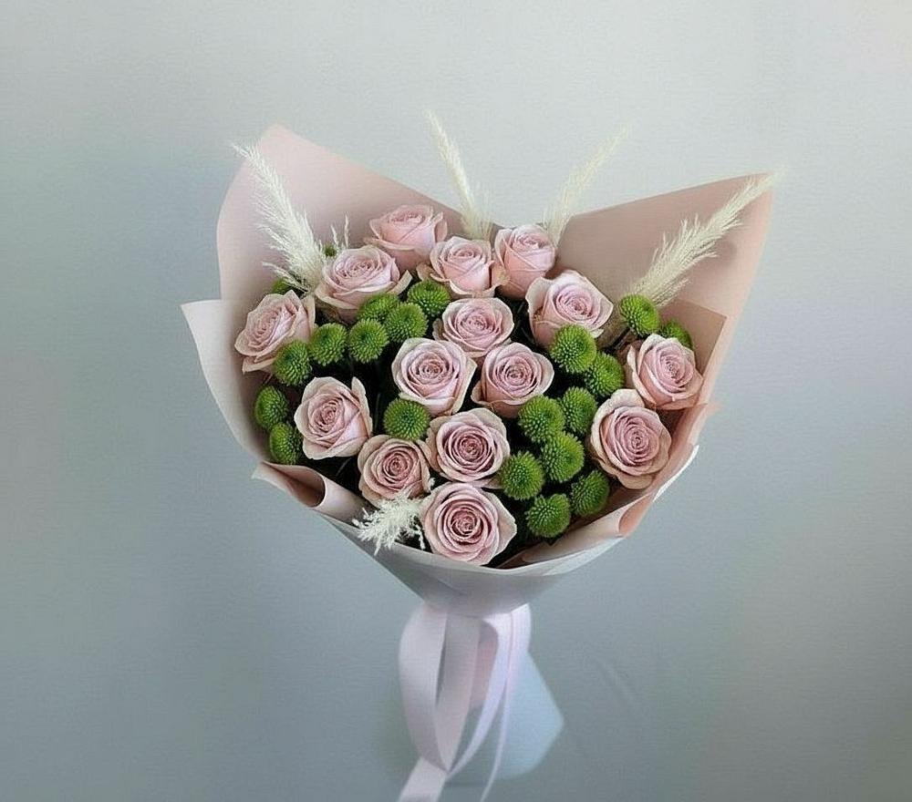 Букет цветов из: Розы и Хризантемы в Озерном