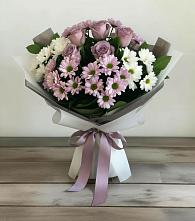 Букет цветов из:  Хризантемы и Розы в Озерном