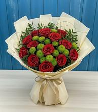 Букет цветов из:  Розы и Хризантемы в Озерном