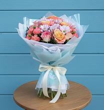 Букет цветов из:  Хризантемы и Розы в Озерном
