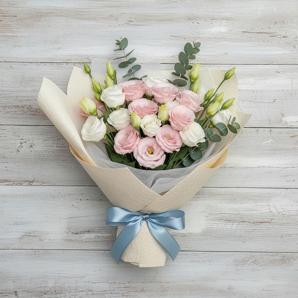 Букет цветов из: Лизиантусы в Озерном